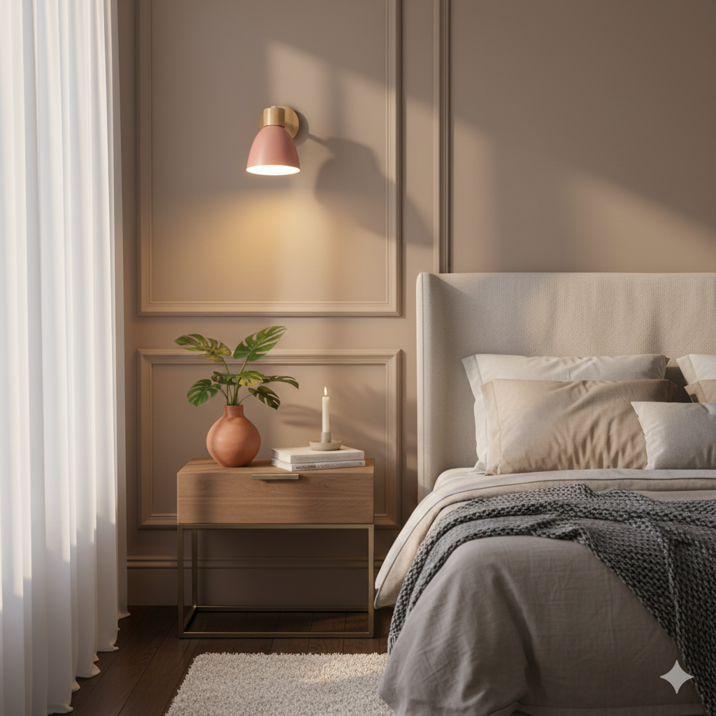 Nelvira – Minimalist Wooden Cone LED Wall Light