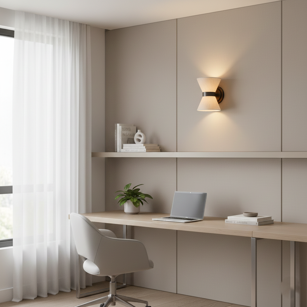 Fontara – Lámpara de pared de seda Wabi Sabi