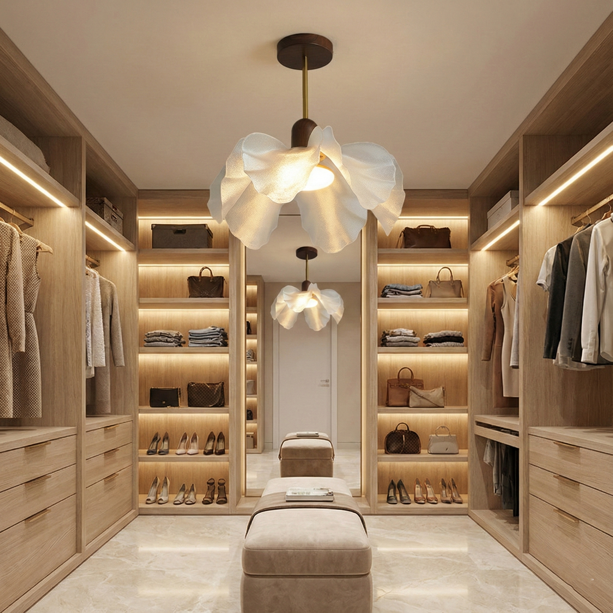 Petalune – Francia régi stílusú akril mennyezeti lámpa