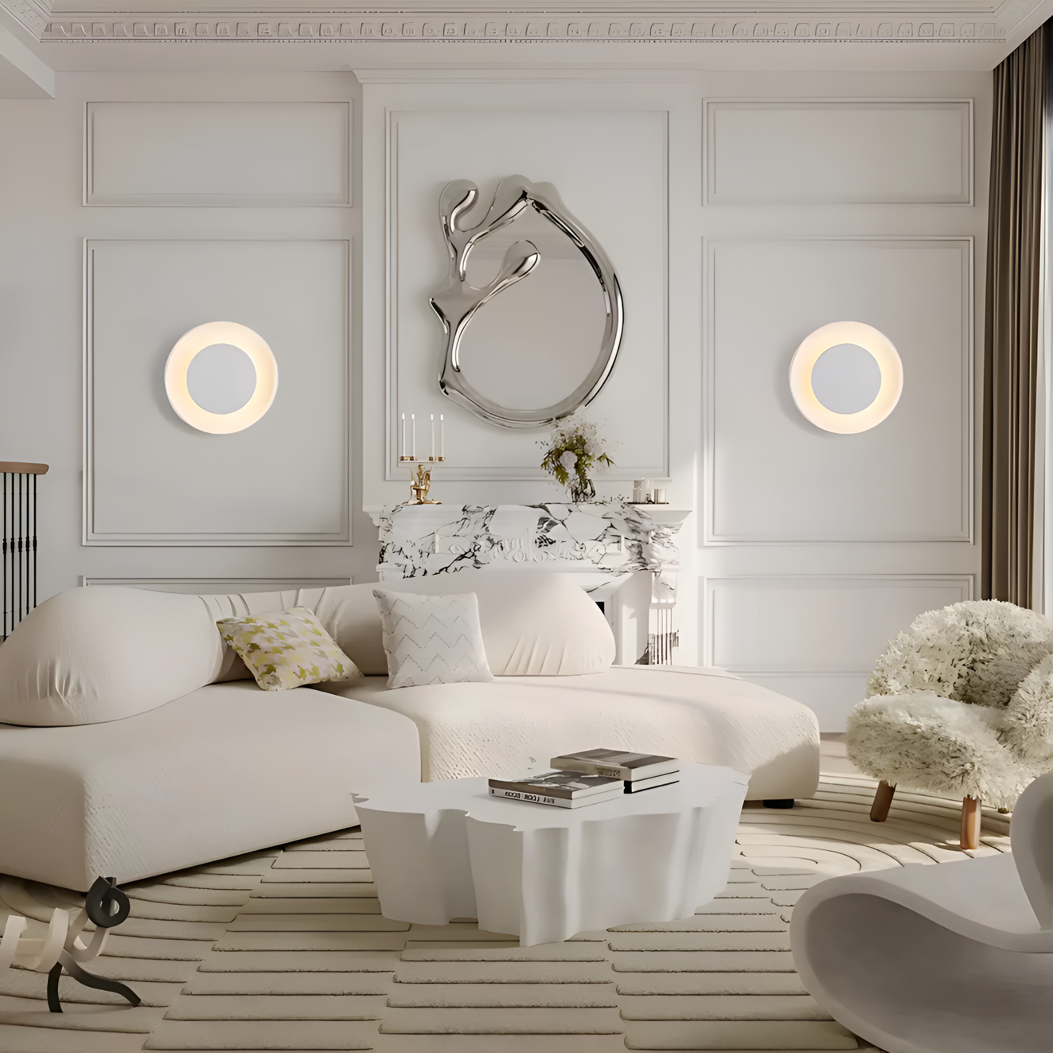 Ginvira – Lámpara de pared acrílica de yeso nórdica