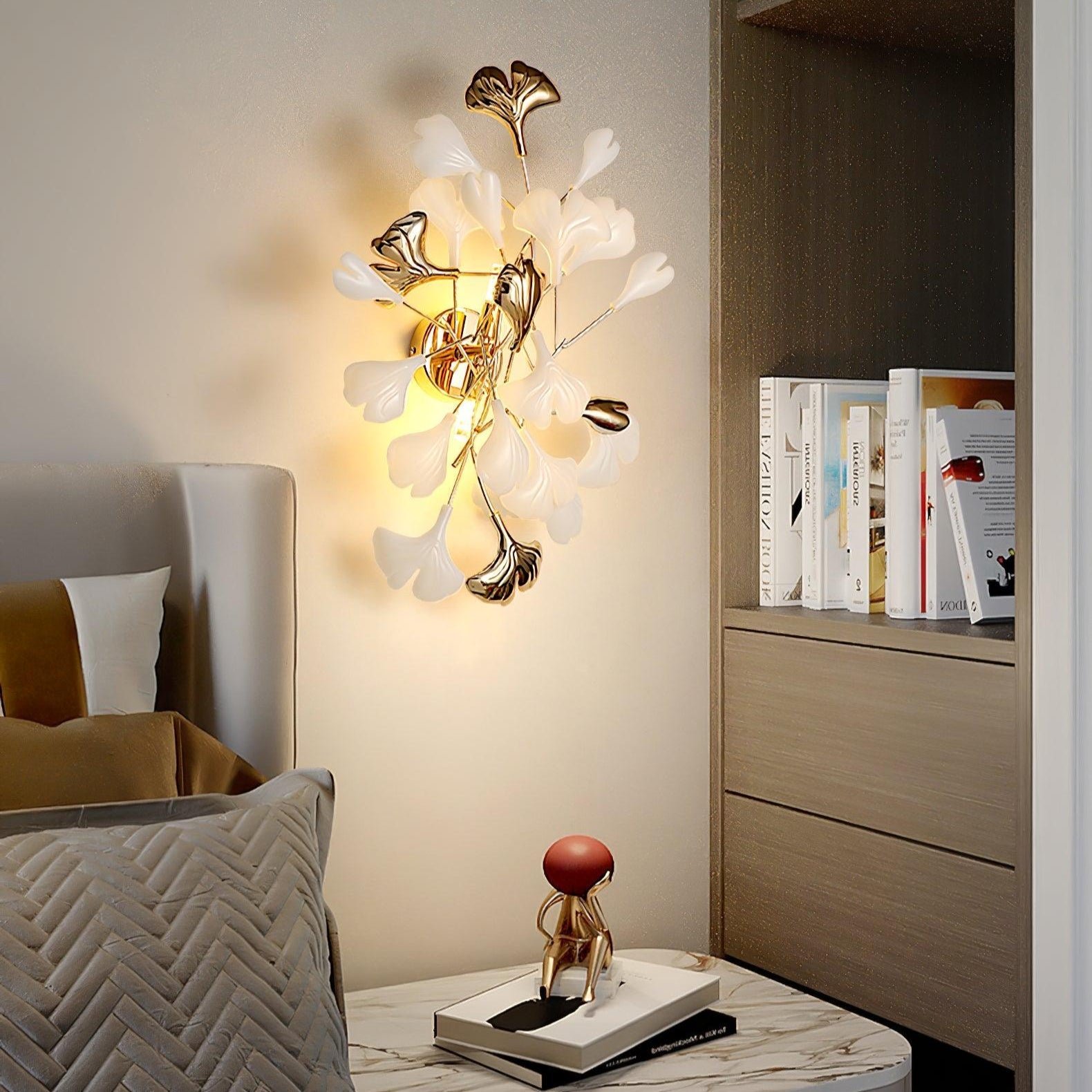 Ginkavelle – Ceramic Ginkgo Leaf Wall Light