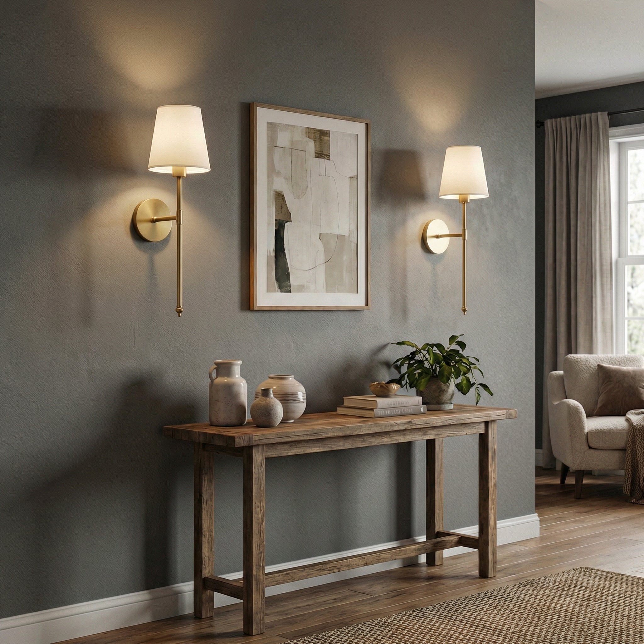 Endora - Fabric Wall Lamp American Style