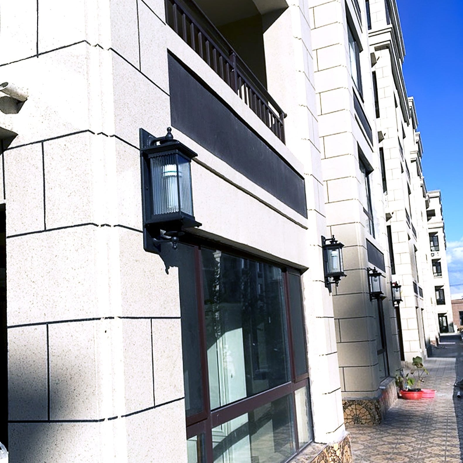 Timvara - La lanterne du temps Lampe murale rétro étanche pour extérieur