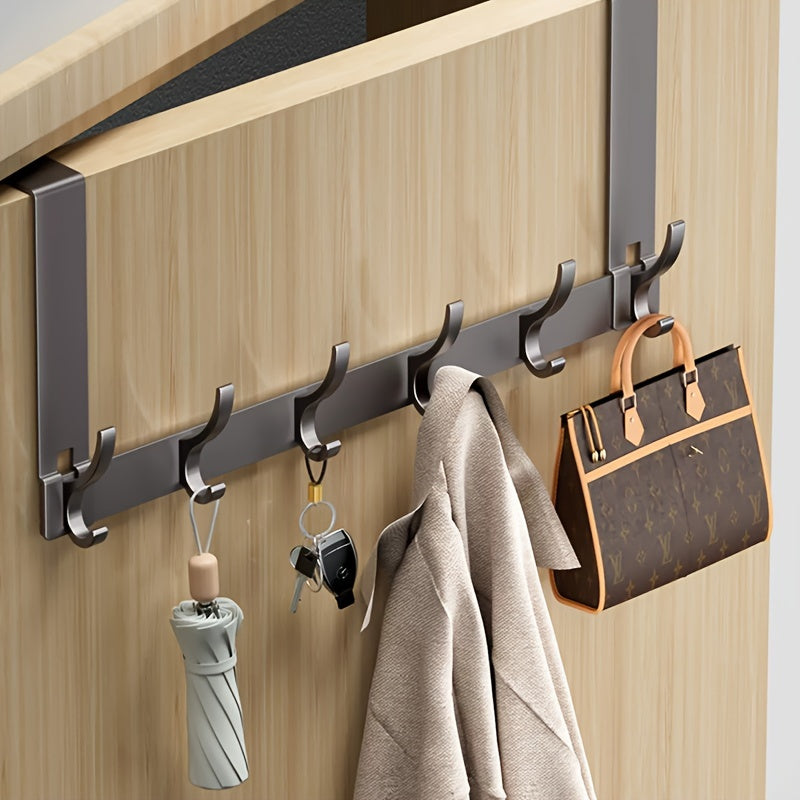 Bravionn – Crochet en aluminium à fixer au-dessus de la porte pour vêtements et serviettes