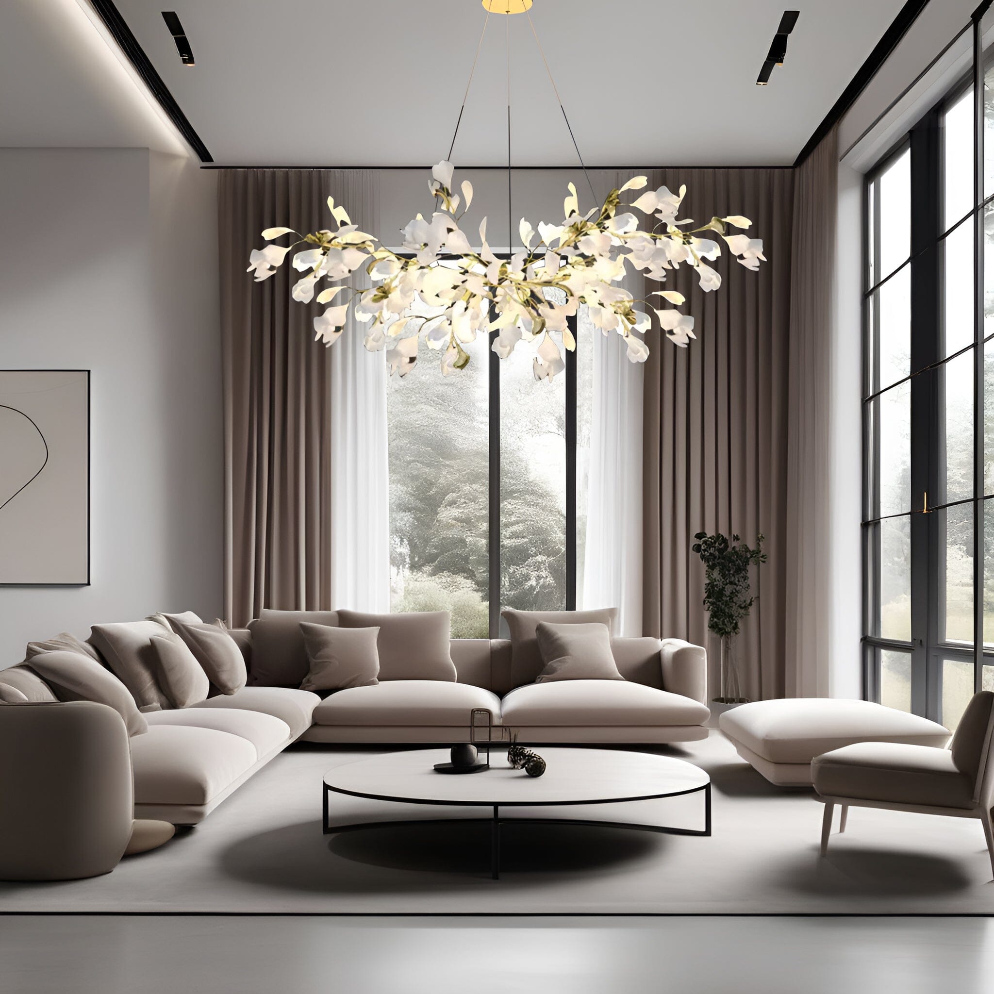 Ceravelle – Dimmable LED Ceramic Petal Chandelier