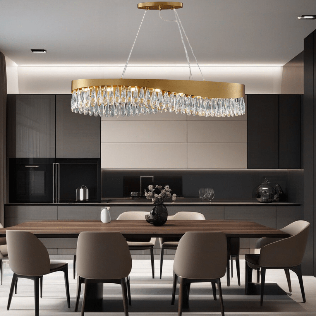 Ovallis – Lampadario ovale moderno a LED per interni contemporanei