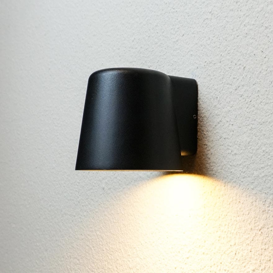 Walern - Lámpara de pared exterior IP54 aluminio vidrio GU10 máx. 7W