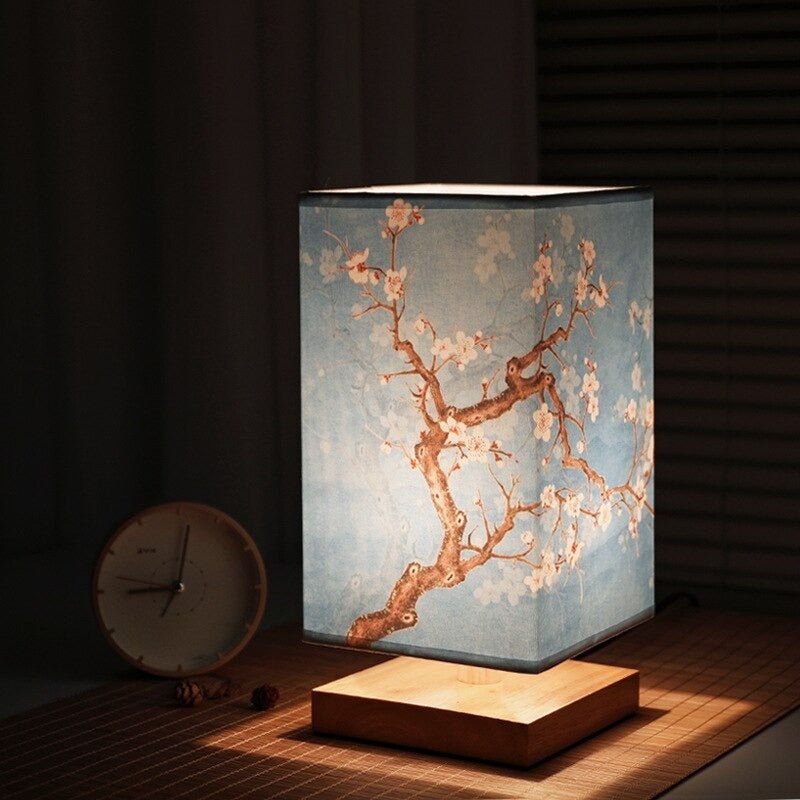 Brayzen - Lampada da tavolo minimalista in legno di bambù