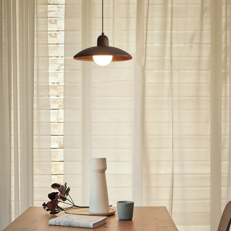 Thalen - Japanese Style Wabi-Sabi Walnut Pendant Light