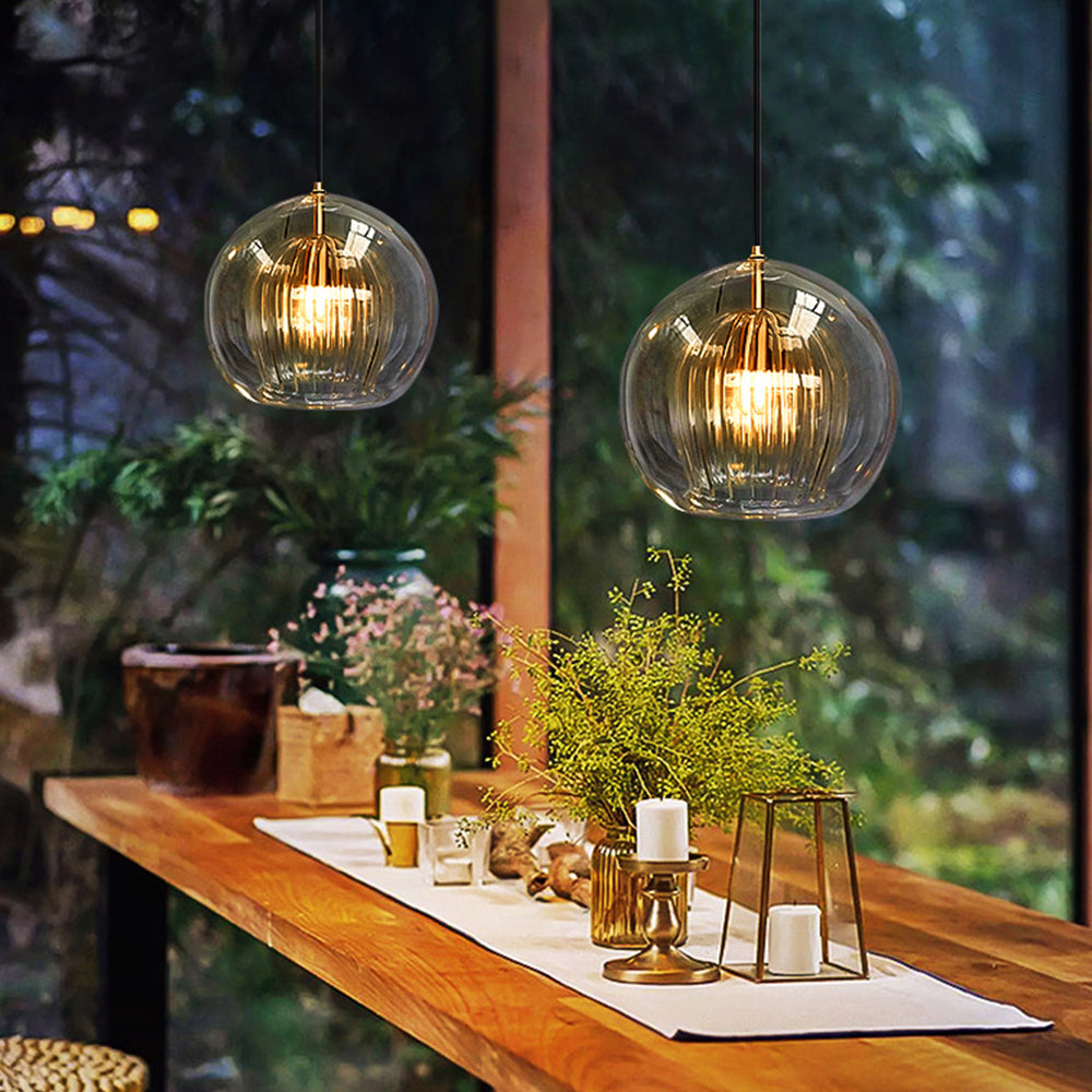 Calendra - Suspension globe en verre