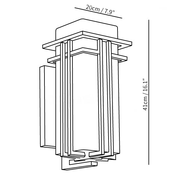 Emvarn - Krajewski Gammeldags Industrielt Glas Udendørs Væglampe