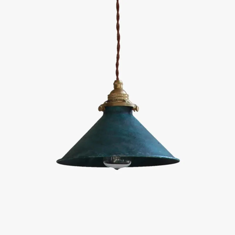 Valessio - Vintage LED závesné svietidlo s modrým kovovým tienidlom, objímka E14