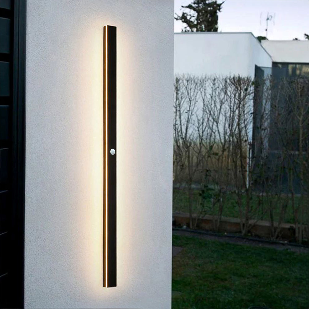 Kyvra - Luz exterior impermeable lineal minimalista con borde ondulado IP65