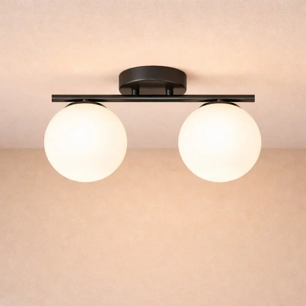 Dorvion – Lampada da soffitto LED Ottone opalino Duo
