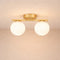 Dorvion – Lampada da soffitto LED Ottone opalino Duo