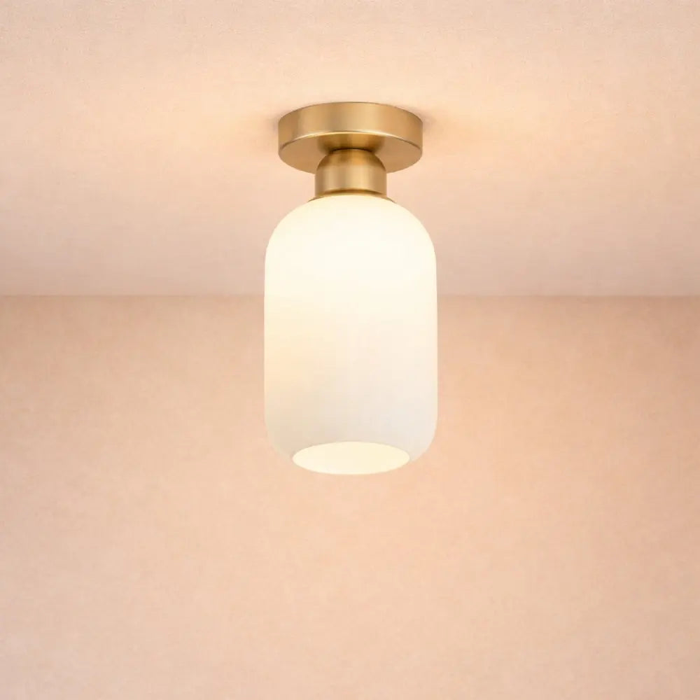 Aureline – LED stropní svítidlo s plisovaným sklem, zlatý povrch