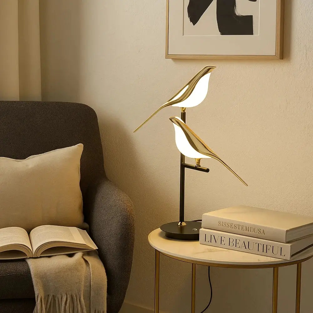 Aurelyn - Gold Bird LED Desk Lamp