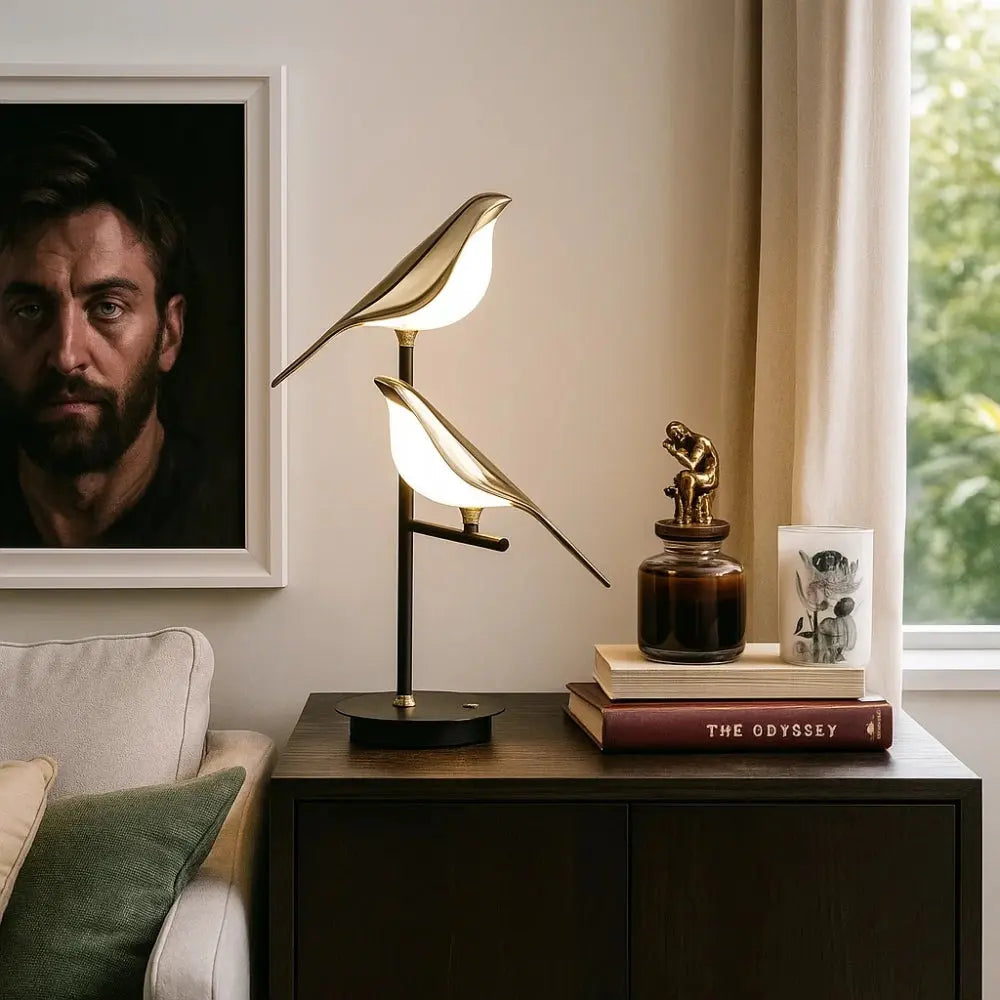 Aurelyn - Gold Bird LED Desk Lamp
