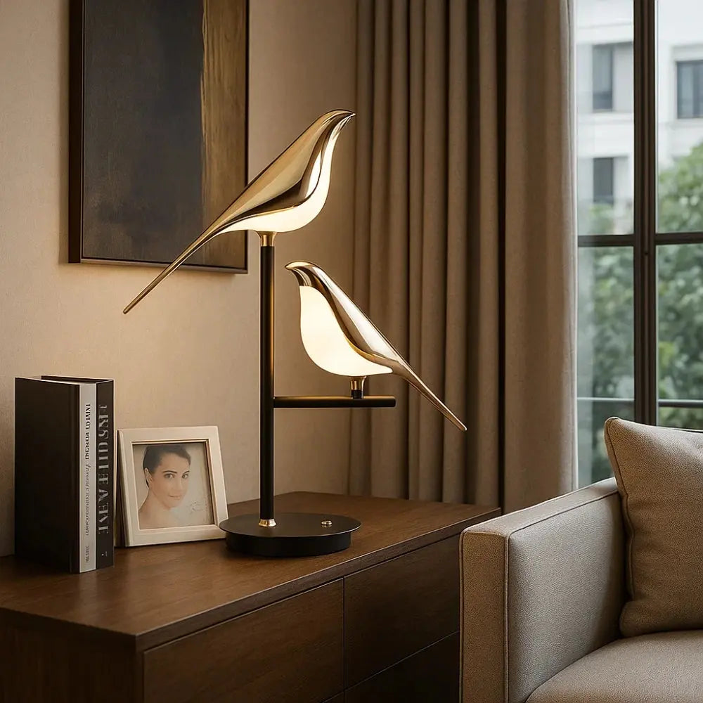 Aurelyn - Gold Bird LED Desk Lamp