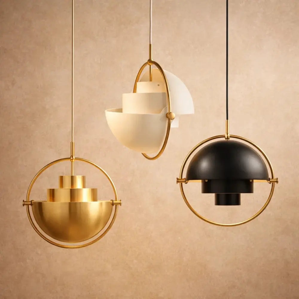 Lunvex – Gold Pivoting Dome Pendant Light