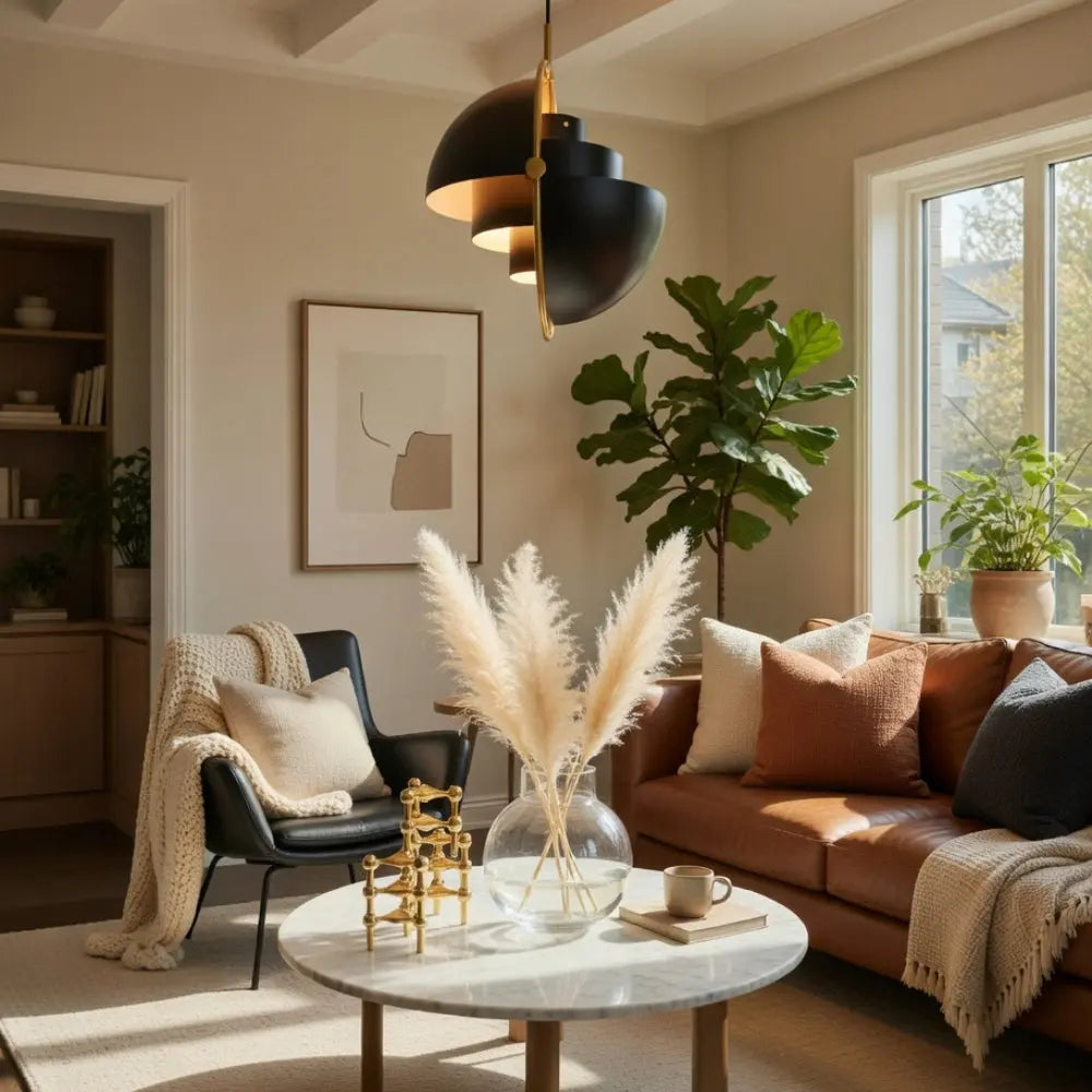 Lunvex – Gold Pivoting Dome Pendant Light