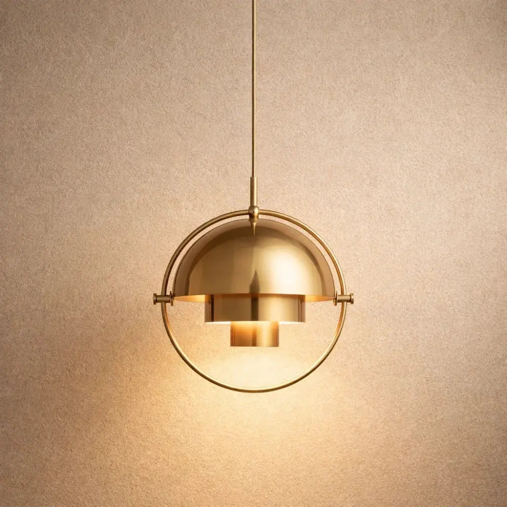Lunvex – Gold Pivoting Dome Pendant Light