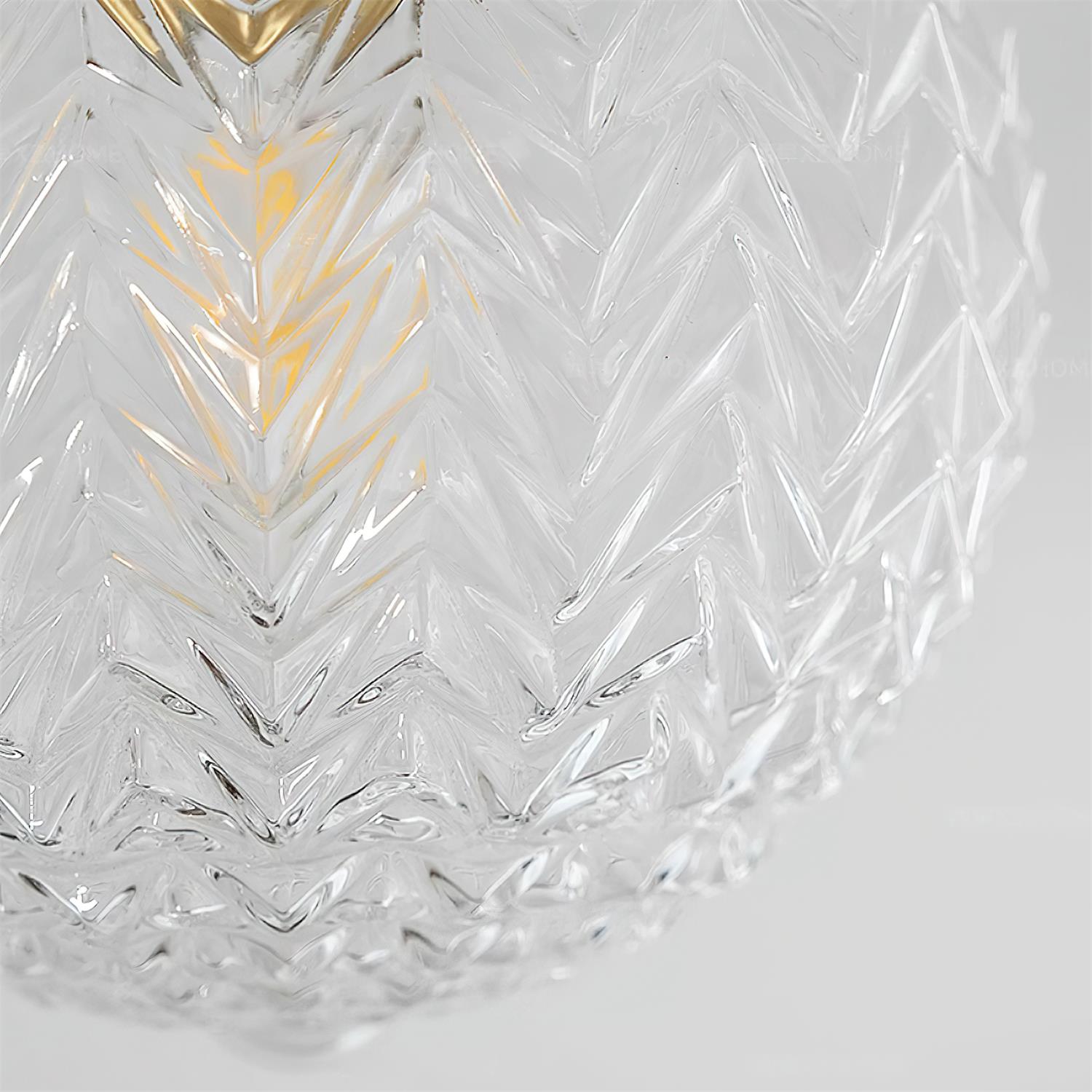 Lunidora – Plafonnier sphérique en verre taillé de style rétro