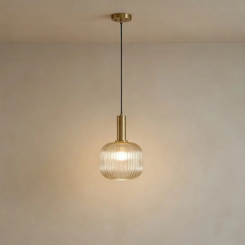 Chromeaura – Suspension en verre rétro en forme de vague