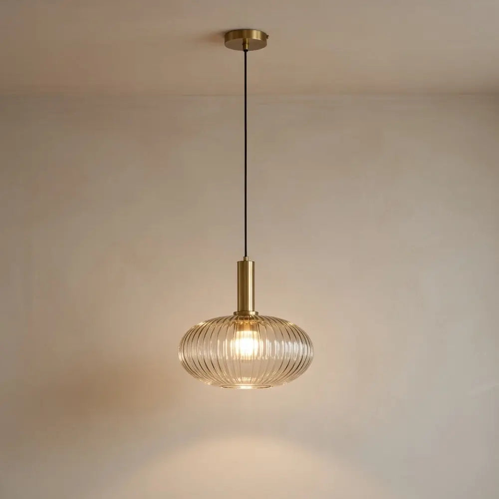 Chromeaura – Suspension en verre rétro en forme de vague