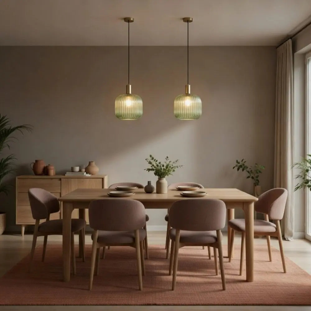 Chromeaura – Suspension en verre rétro en forme de vague