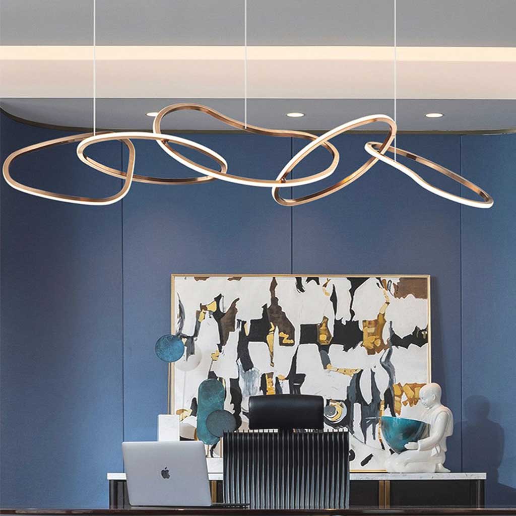 Torayne – Lampadario rotondo in acciaio inox con LED