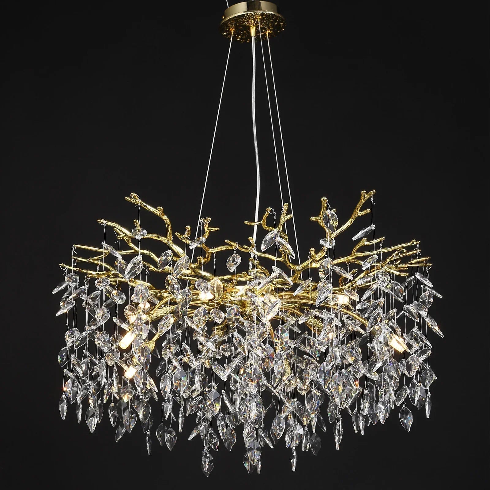 Clarynne Modern Cascading Crystal Chandelier