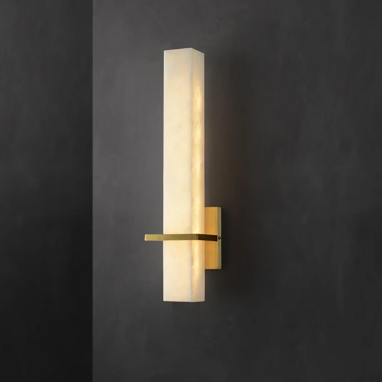 Almoran - Lampă de perete LED din alamă alabastru