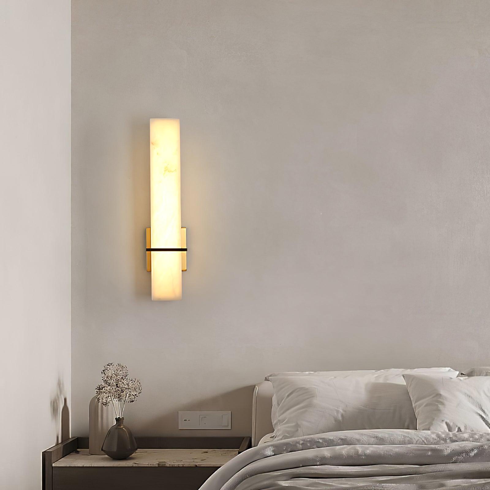 Almoran - Lampă de perete LED din alamă alabastru