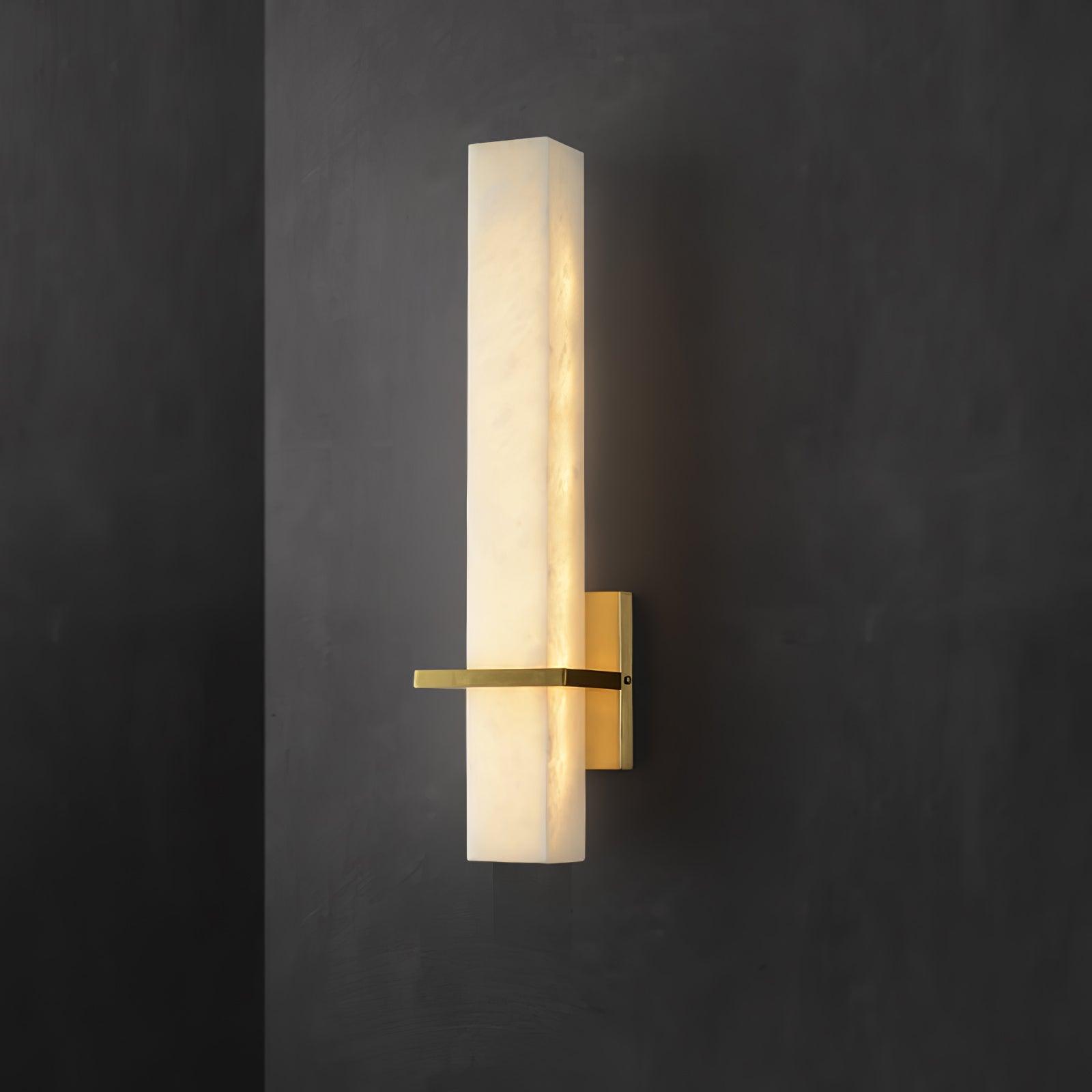 Almoran - Lampă de perete LED din alamă alabastru