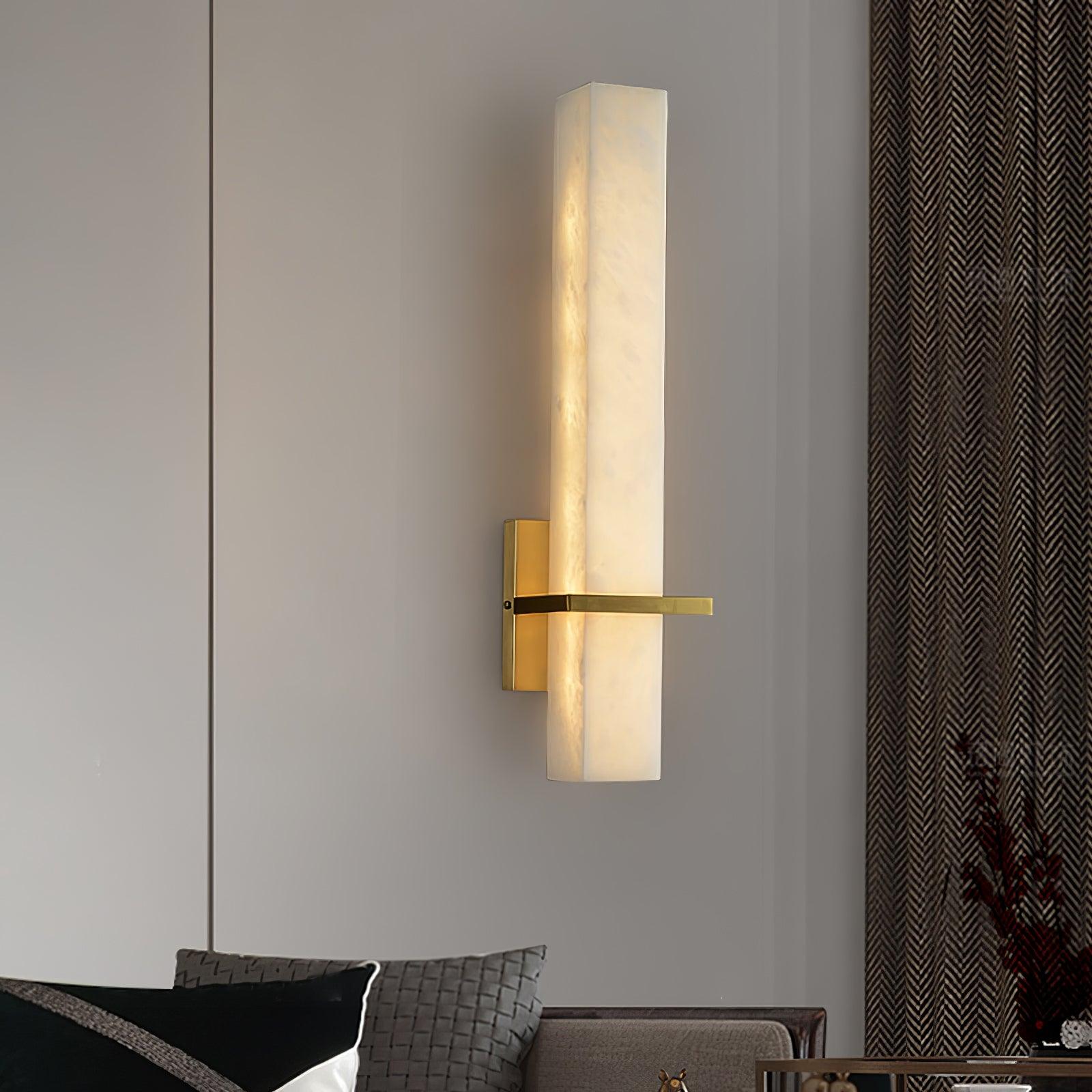 Almoran - Lampă de perete LED din alamă alabastru