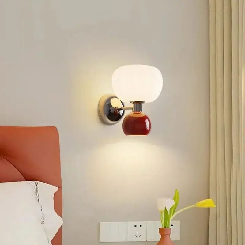 Melorien – Applique murale LED moderne à globe en verre, 2 lampes