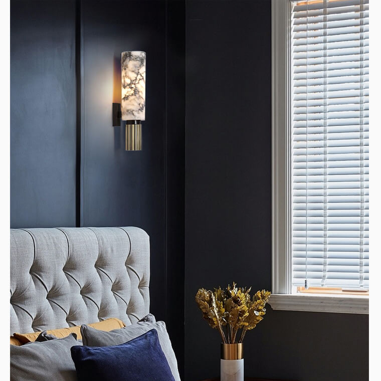 Amoran – Moderne marmor cylinder LED væglampe enkeltlys