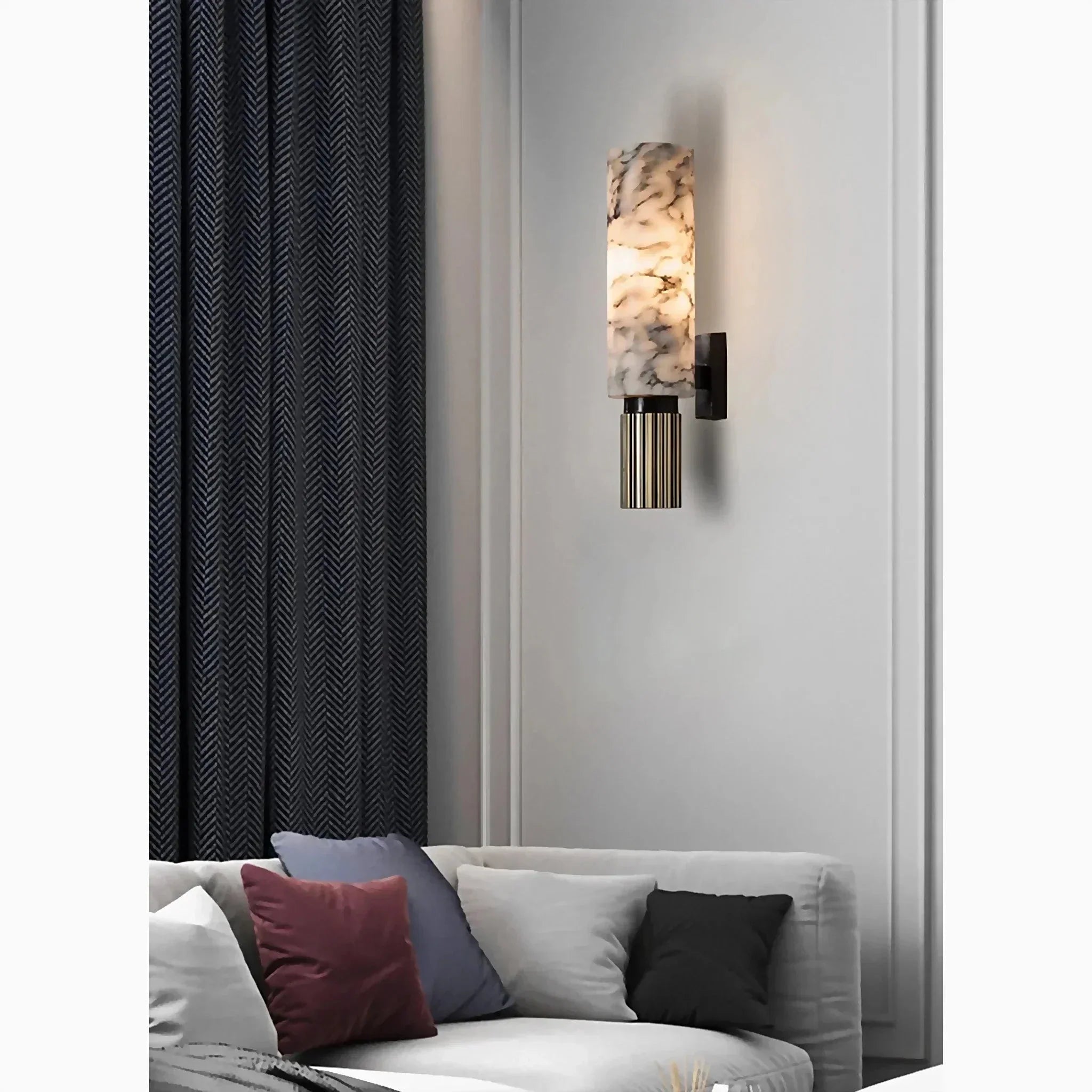 Amoran – Moderne marmor cylinder LED væglampe enkeltlys