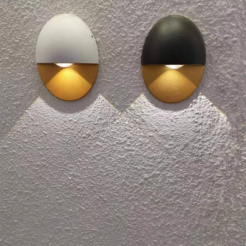 Ovelin – Lámpara de Pared Exterior Ovalada LED Minimalista Luz Individual