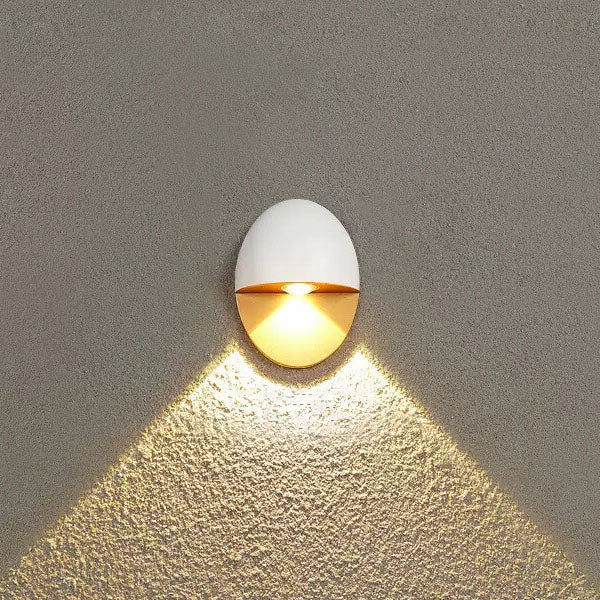 Ovelin – Lámpara de Pared Exterior Ovalada LED Minimalista Luz Individual