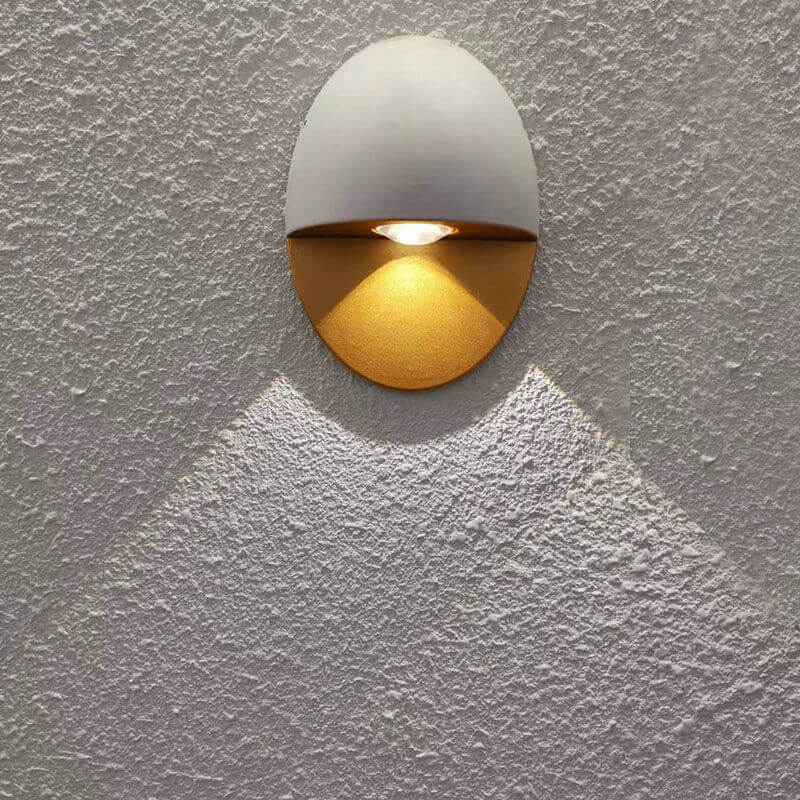 Ovelin – Applique murale extérieure ovale LED minimaliste à lumière unique