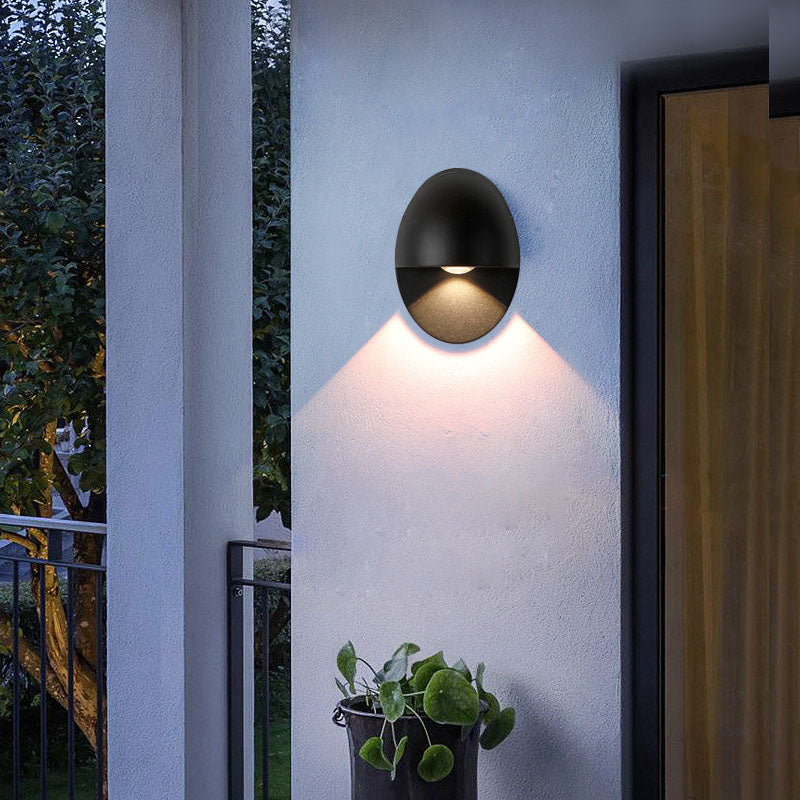 Ovelin – Lámpara de Pared Exterior Ovalada LED Minimalista Luz Individual