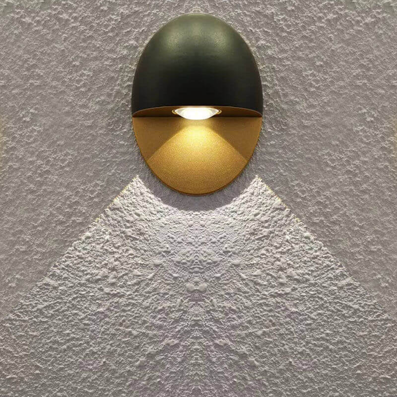 Ovelin – Lámpara de Pared Exterior Ovalada LED Minimalista Luz Individual