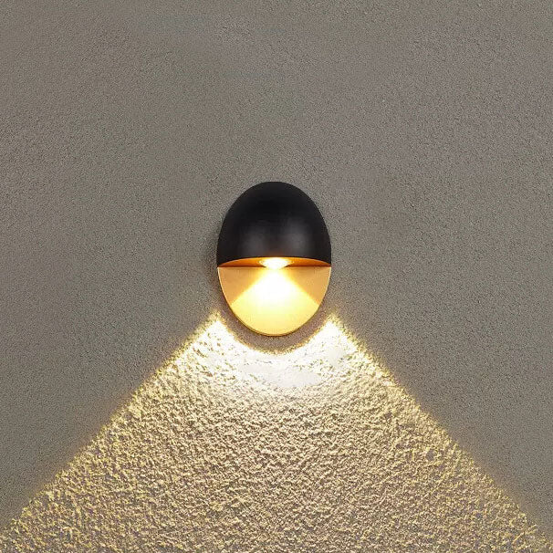 Ovelin – Lámpara de Pared Exterior Ovalada LED Minimalista Luz Individual