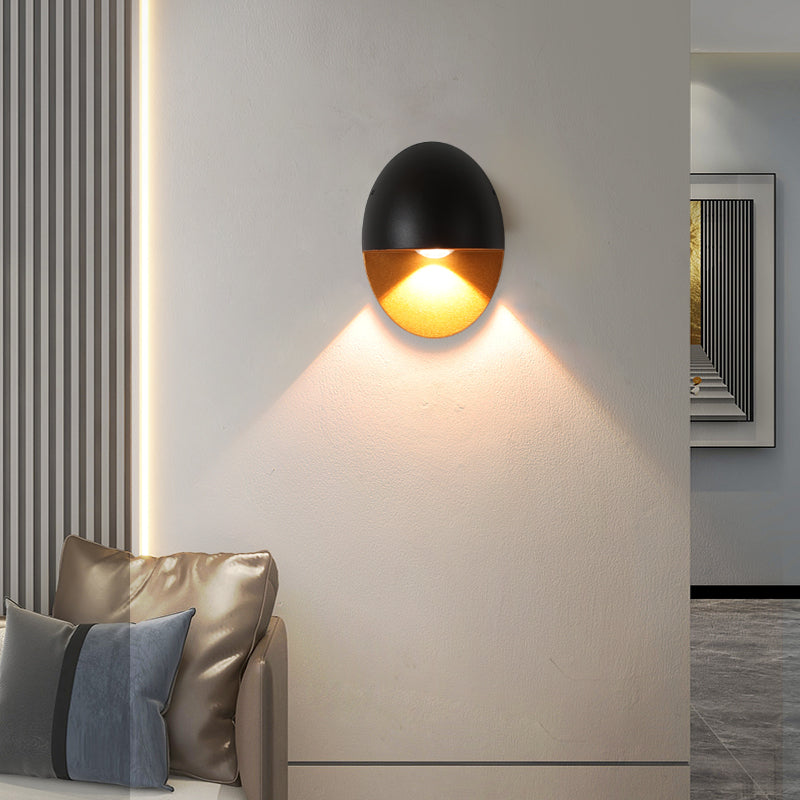 Ovelin – Lámpara de Pared Exterior Ovalada LED Minimalista Luz Individual