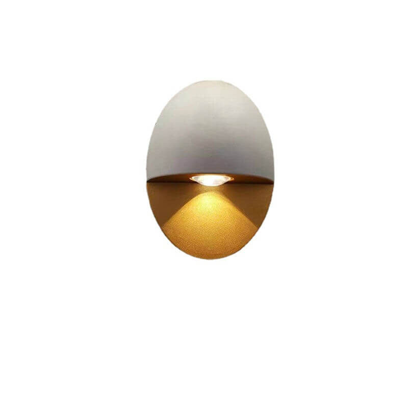 Ovelin – Lámpara de Pared Exterior Ovalada LED Minimalista Luz Individual