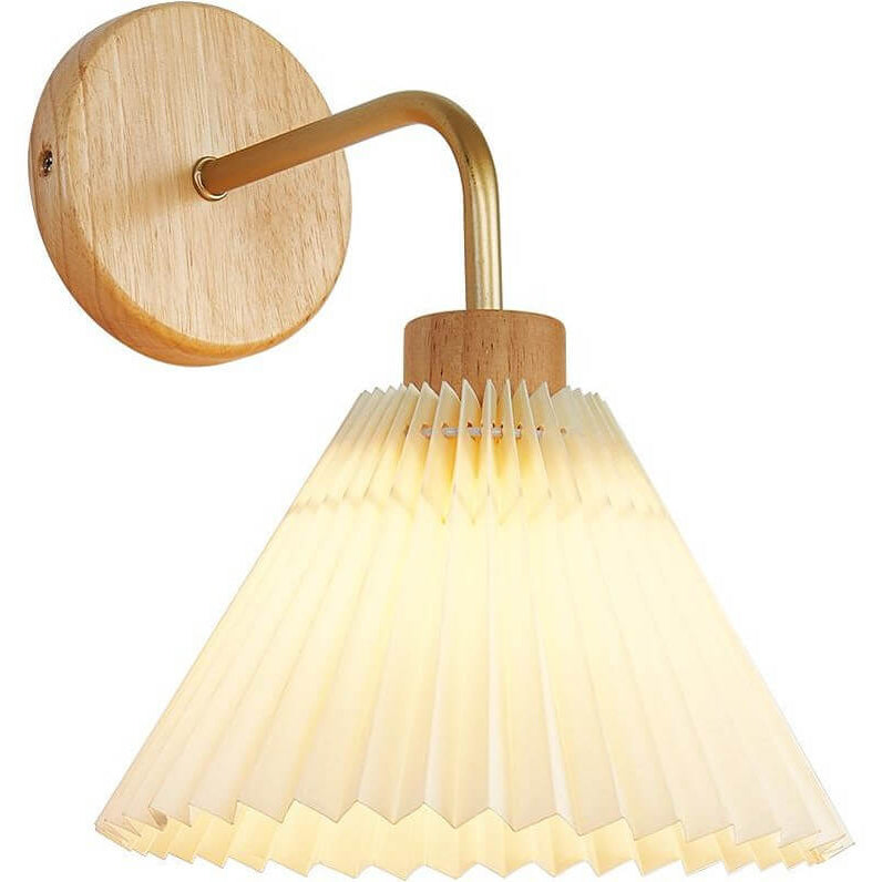 Dermora – Applique murale cône plissé minimaliste moderne 1 lumière