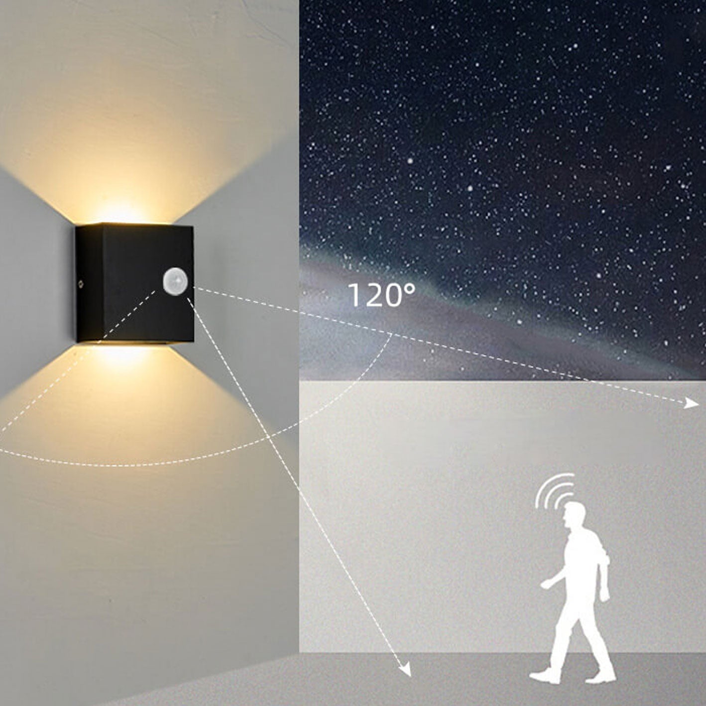 Velorien – Modern minimalista négyzet alakú LED fali lámpa, 1 izzóval