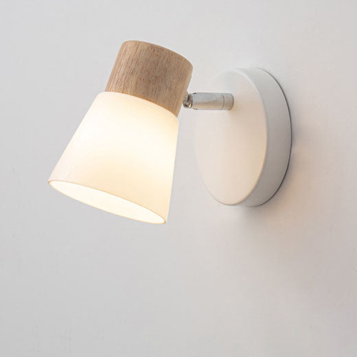 Vlorin – Applique murale cône en bois moderne et minimaliste à 2 lampes